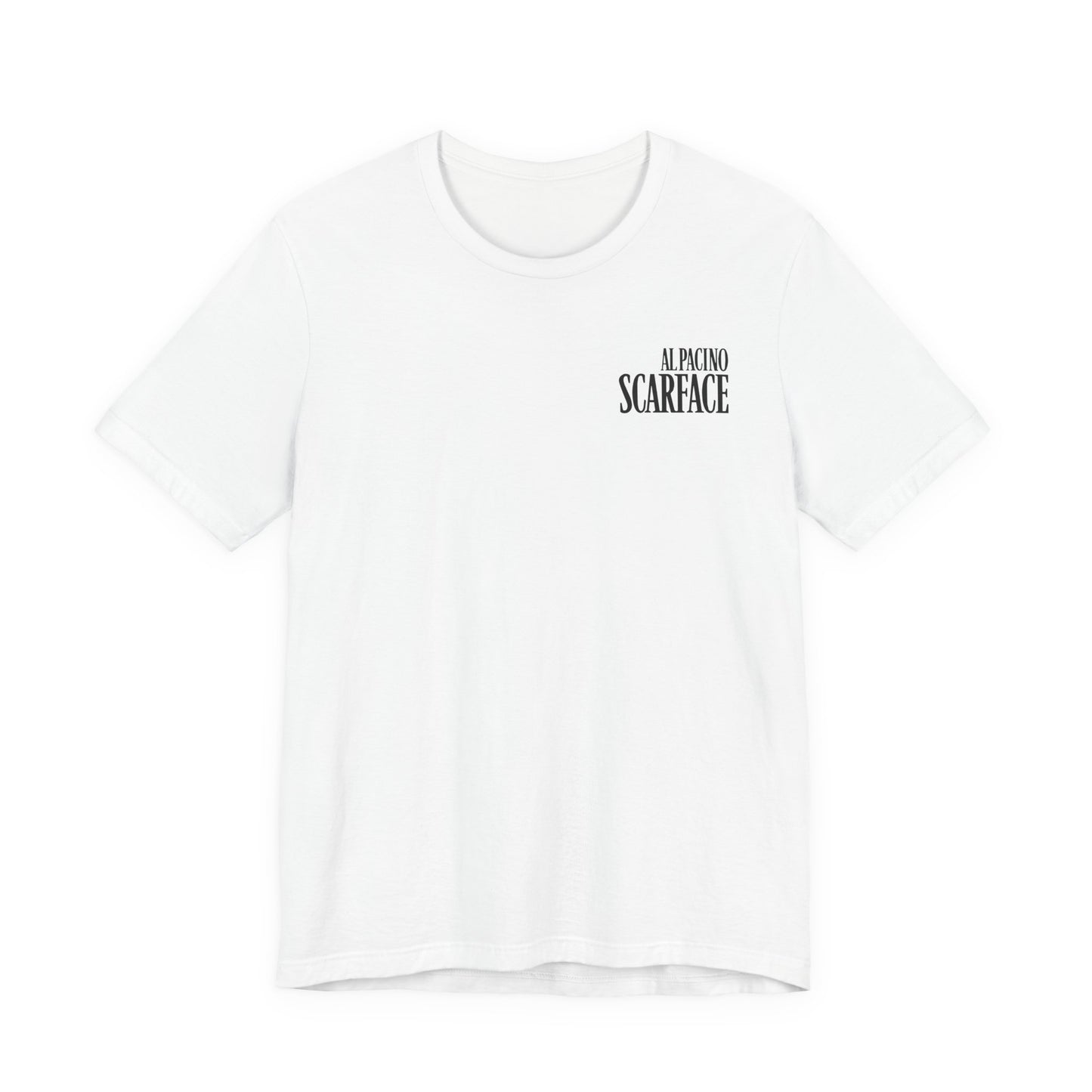 Scarface Unisex Jersey Tee, Retro Movie Fashion, Gift for Film Lovers, Casual Streetwear, Iconic Movie Merch