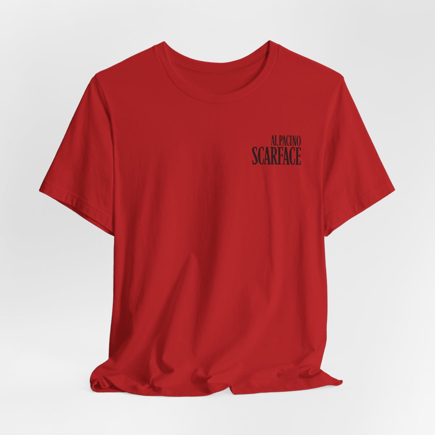 Scarface Unisex Jersey Tee, Retro Movie Fashion, Gift for Film Lovers, Casual Streetwear, Iconic Movie Merch
