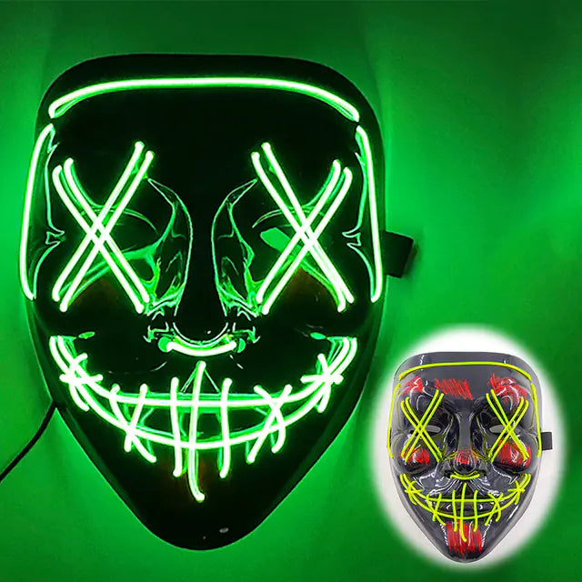 LED Neon Halloween Mask