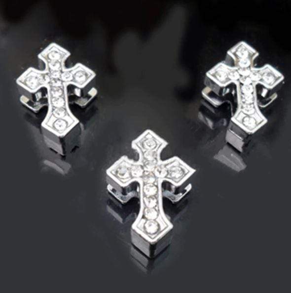 ClaudiaG Pavé Arrowed Cross -Silver Charm