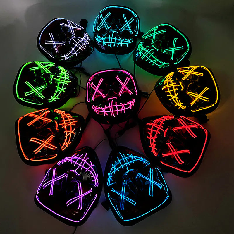 LED Neon Halloween Mask