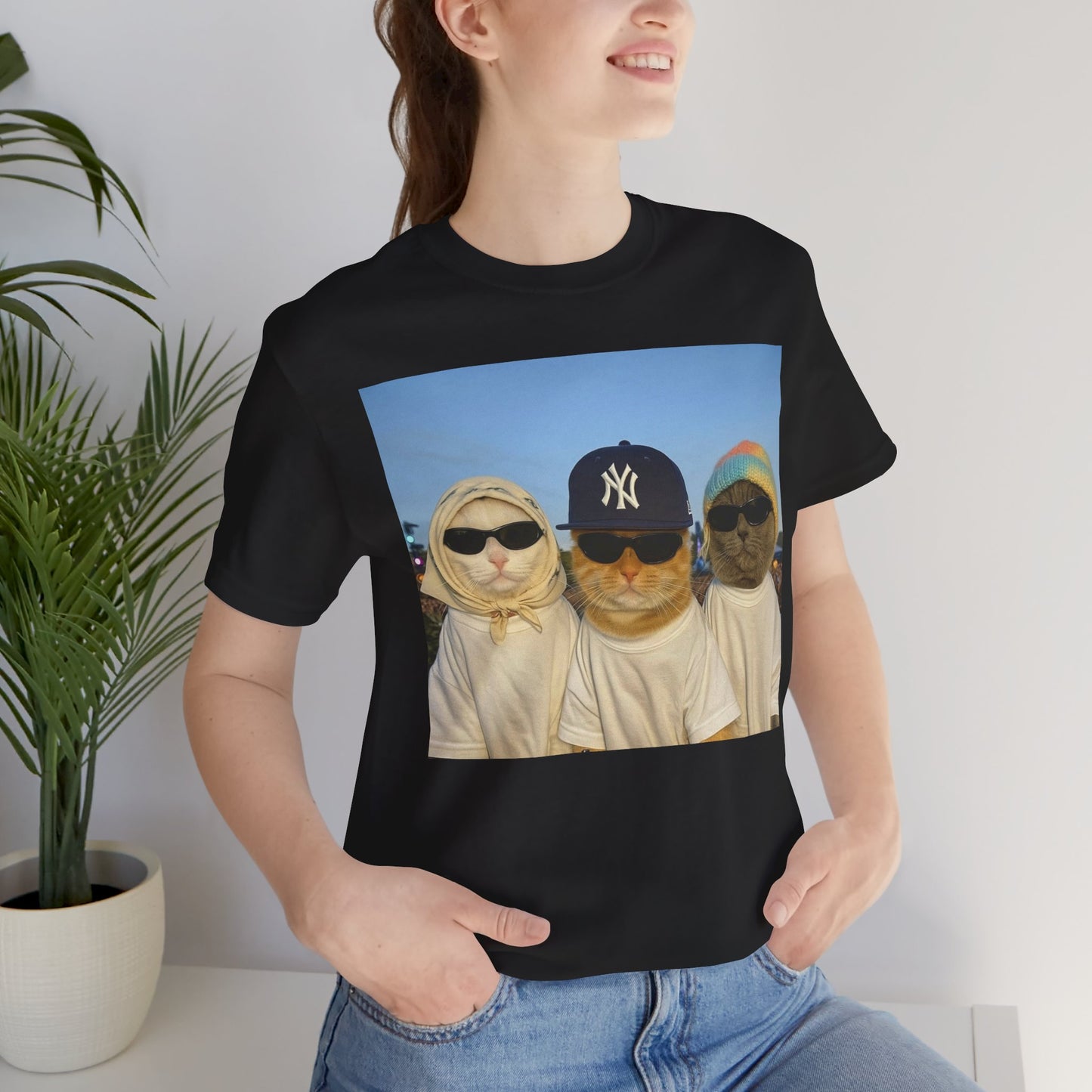 Cool Cat Gang T-Shirt | Funny Unisex Short Sleeve Tee, Cat Lover Gift, Pet Dad Apparel, Unique Cat Humor Shirt, Casual Wear