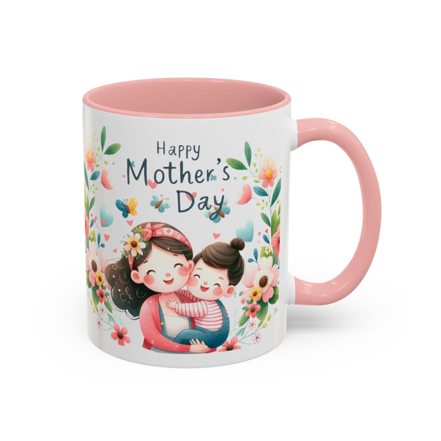 Mother's Day Coffee Mug — Happy Mother's Day Floral Accent 11/15oz