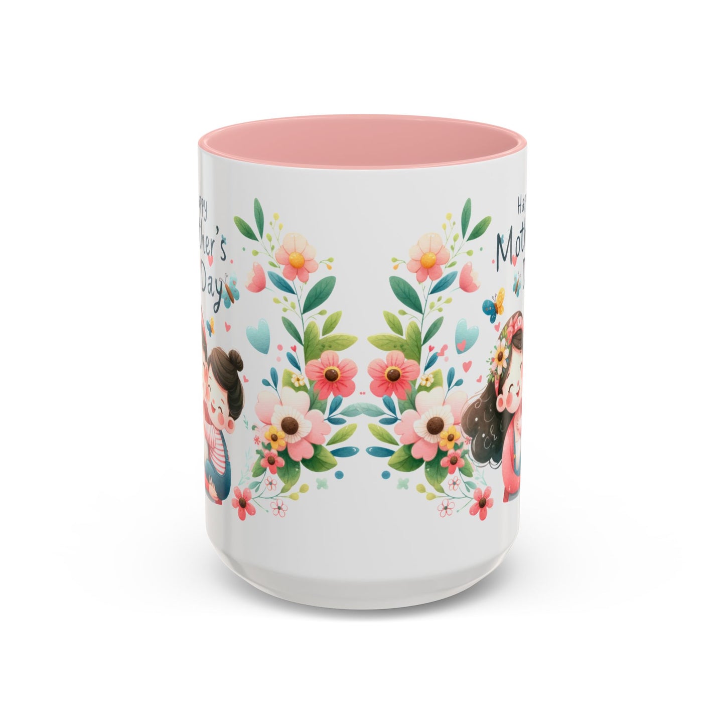 Mother's Day Coffee Mug — Happy Mother's Day Floral Accent 11/15oz