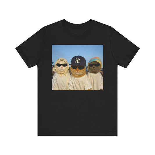 Cool Cat Gang T-Shirt | Funny Unisex Short Sleeve Tee, Cat Lover Gift, Pet Dad Apparel, Unique Cat Humor Shirt, Casual Wear