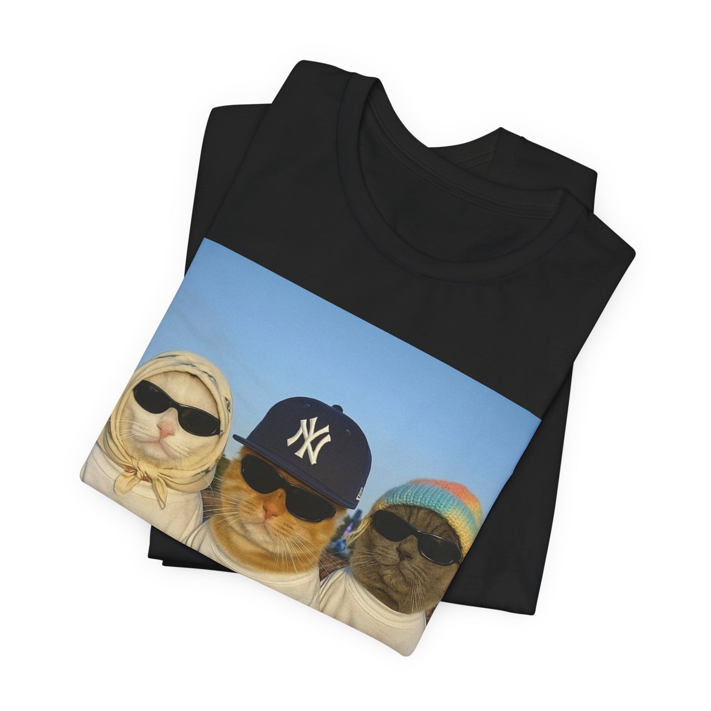 Cool Cat Gang T-Shirt | Funny Unisex Short Sleeve Tee, Cat Lover Gift, Pet Dad Apparel, Unique Cat Humor Shirt, Casual Wear