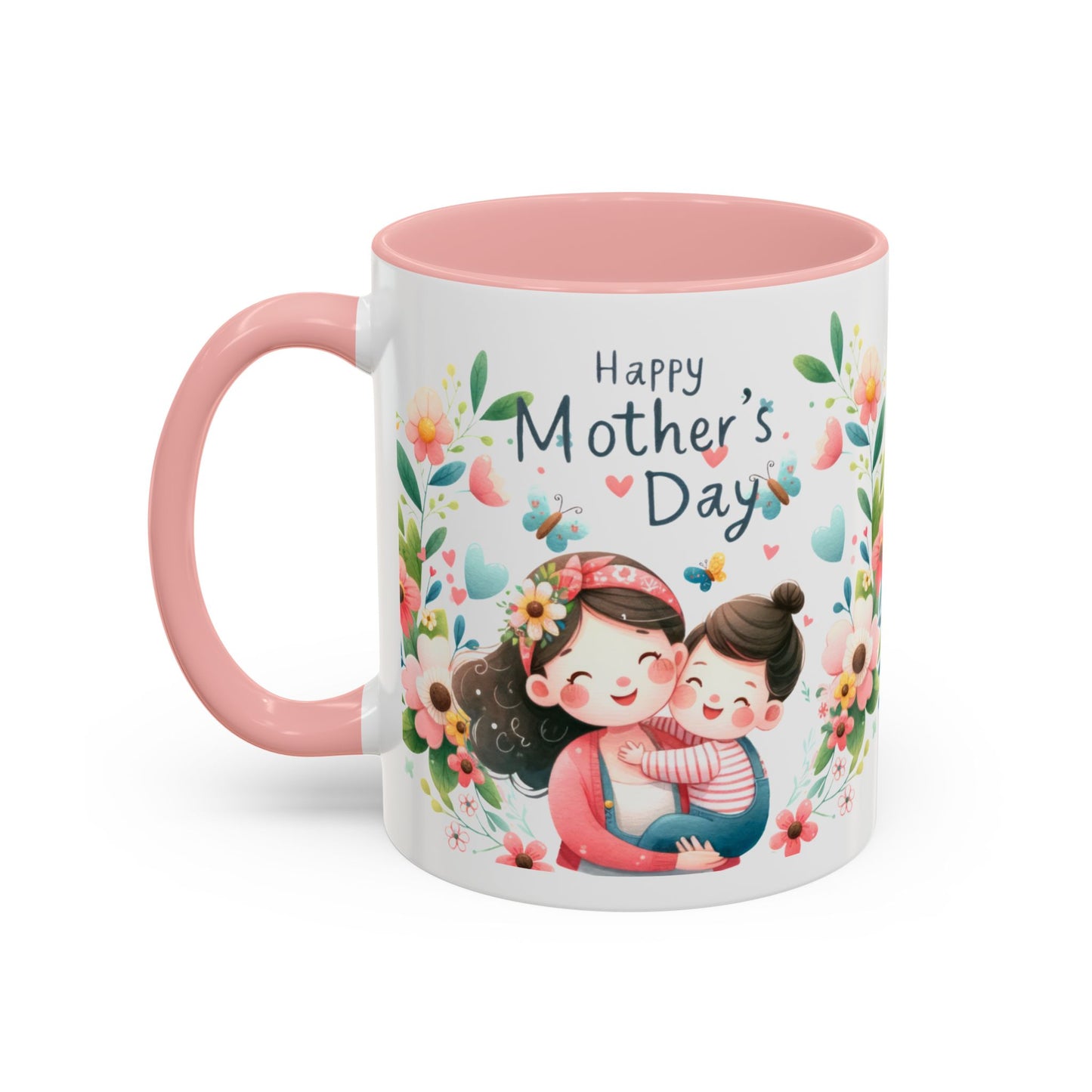 Mother's Day Coffee Mug — Happy Mother's Day Floral Accent 11/15oz