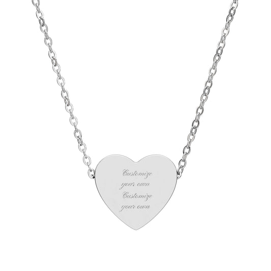 Engravable Heart Necklace — Personalized Pendant