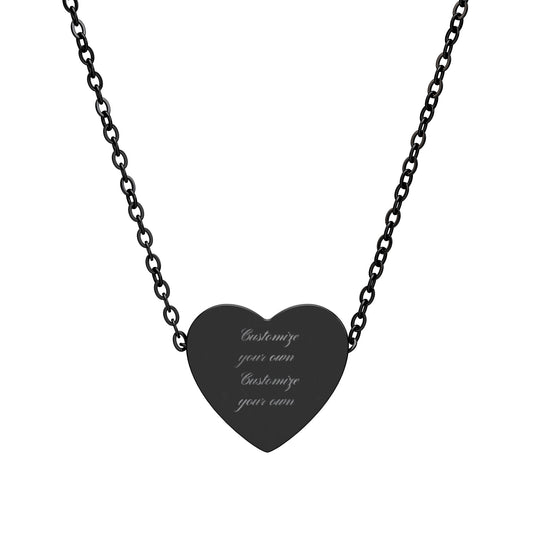 Engravable Heart Necklace — Personalized Pendant