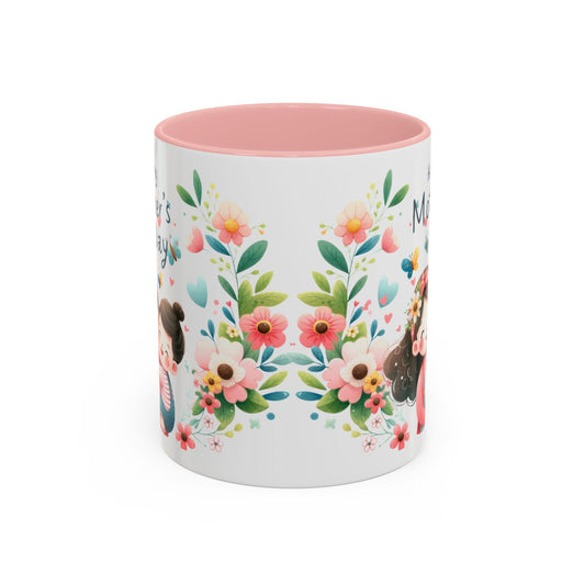 Mother's Day Coffee Mug — Happy Mother's Day Floral Accent 11/15oz