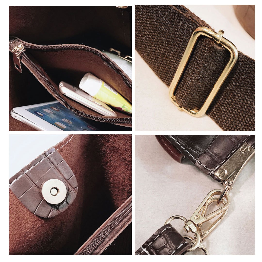 ClaudiaG Blake Shoulder Bag -Chocolate Croc