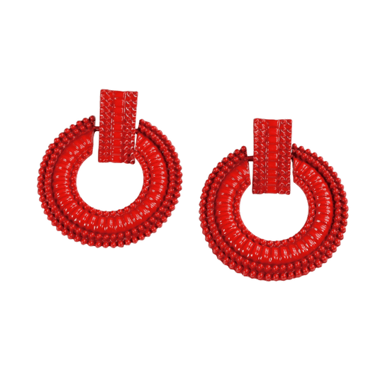 ClaudiaG Petra -Red Earrings