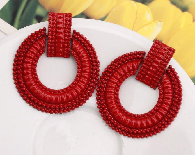 ClaudiaG Petra -Red Earrings