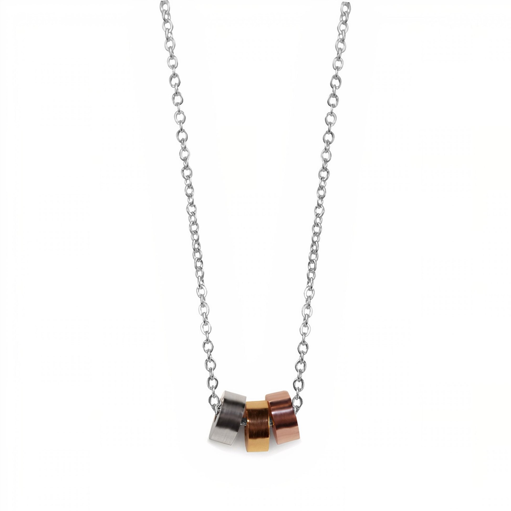 ClaudiaG Triple Hoop Necklace- Silver