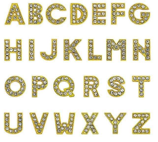 ClaudiaG Pavé Letters -Gold Charms