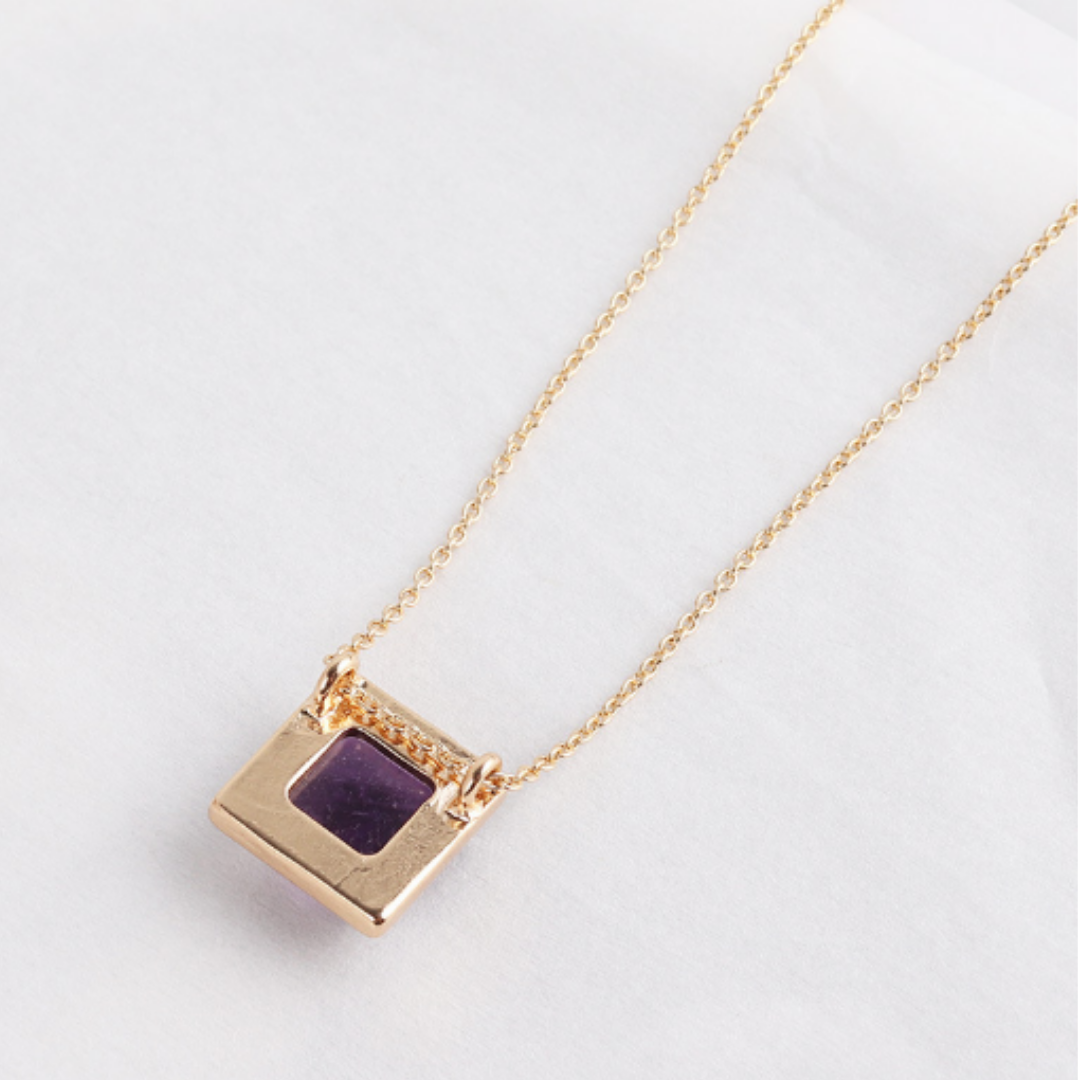ClaudiaG Square Drop Necklace
