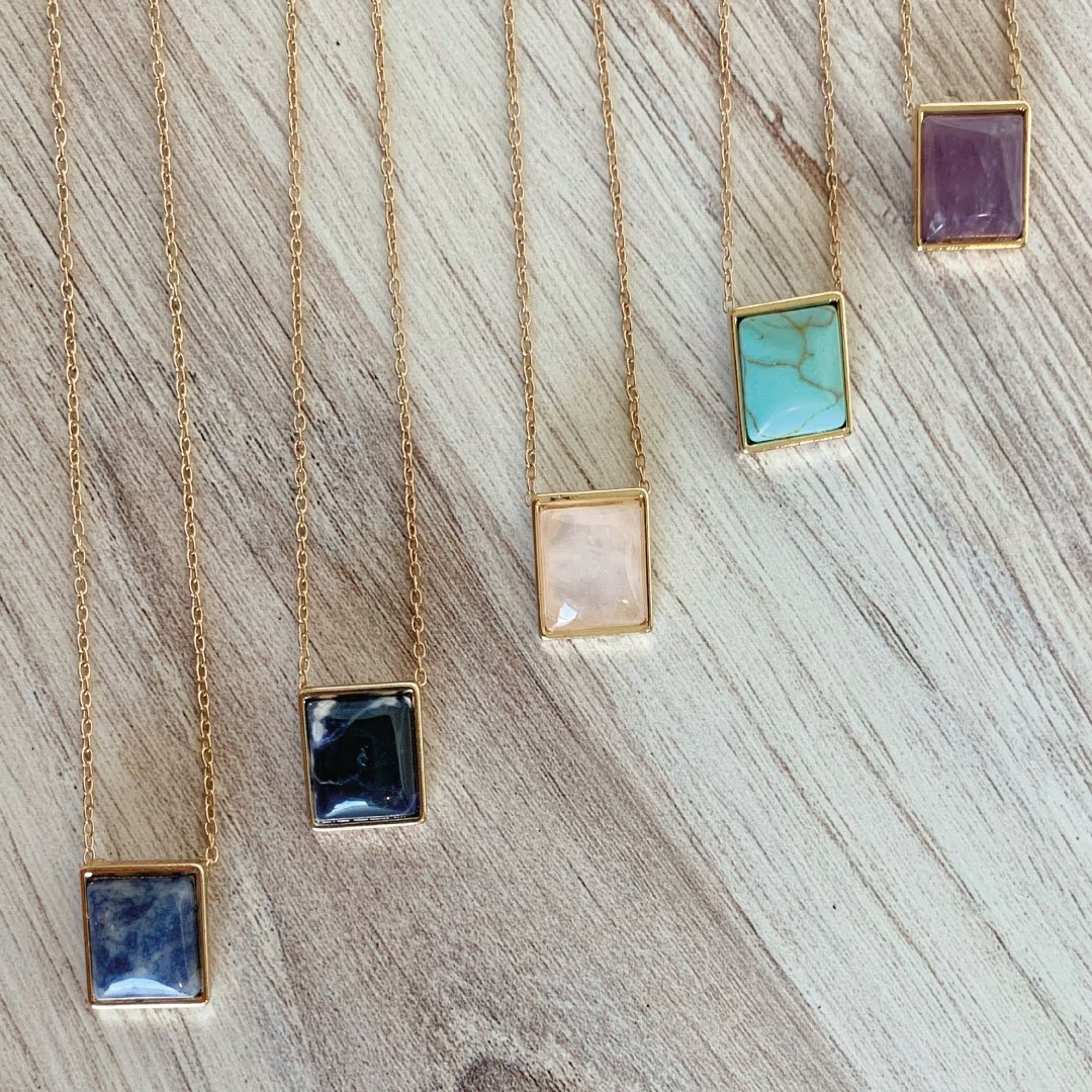 ClaudiaG Square Drop Necklace